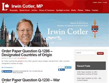 Tablet Screenshot of irwincotler.liberal.ca