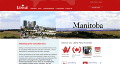 Desktop Screenshot of manitoba.liberal.ca