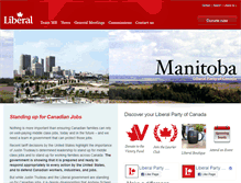 Tablet Screenshot of manitoba.liberal.ca