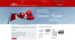 Desktop Screenshot of ottawa-vanier.liberal.ca