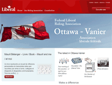 Tablet Screenshot of ottawa-vanier.liberal.ca