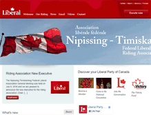 Tablet Screenshot of nipissing-timiskaming.liberal.ca